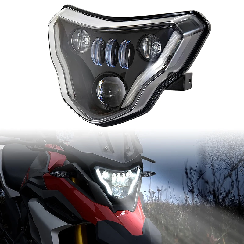 

LED Headlight Assembly For BMW G310GS G310R 2016-2022 Accessories E-Mark Approved Head Light Front Lamp with High-Low Beams DRL