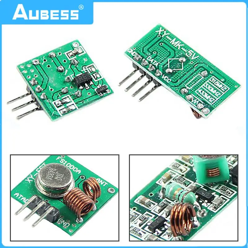 

2pcs/Set A Pair Super Regenerative Wireless 433Mhz RF Transmitter Receiver Modules Link Kit For Arduino/ARM/MCU WL