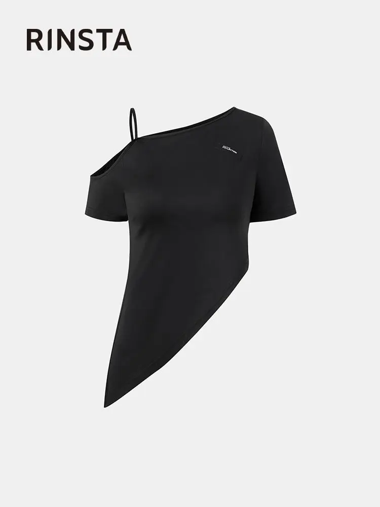 RINSTA 2022 Women One Shoulder Sexy Short Sleeve Solid Blouses Fashion Tops Letters Irregular T shirt Tunic Party Tee
RINSTA 2022 Women One Shoulder Sexy Short Sleeve Solid Blouses Fashion Tops Letters Irregular T shirt Tunic Party Tee