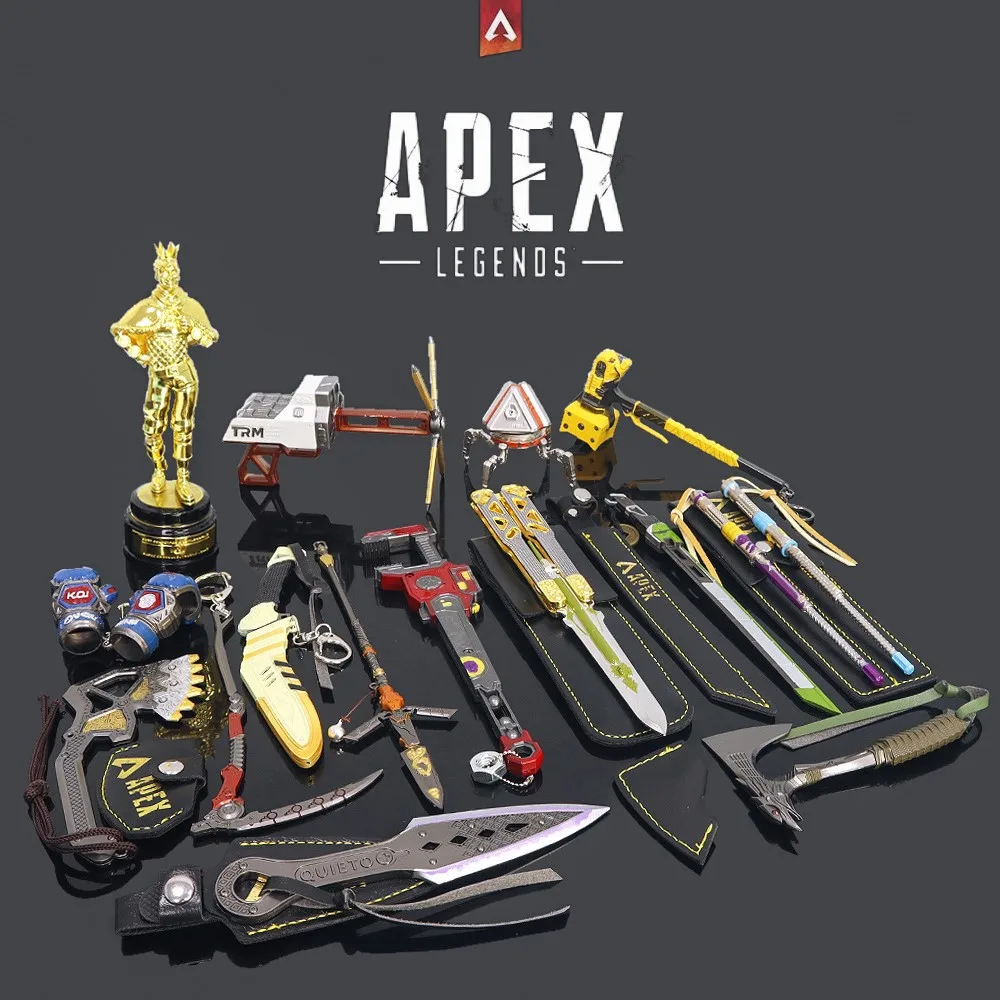 Apex Legends Heirloom Weapon 20set/Pcs Keychain Alloy Model Octane Wraith Katana Knife Kunai Accessories Game Kids Toys Gifts
Apex Legends Heirloom Weapon 20set/Pcs Keychain Alloy Model Octane Wraith Katana Knife Kunai Accessories Game Kids Toys Gifts