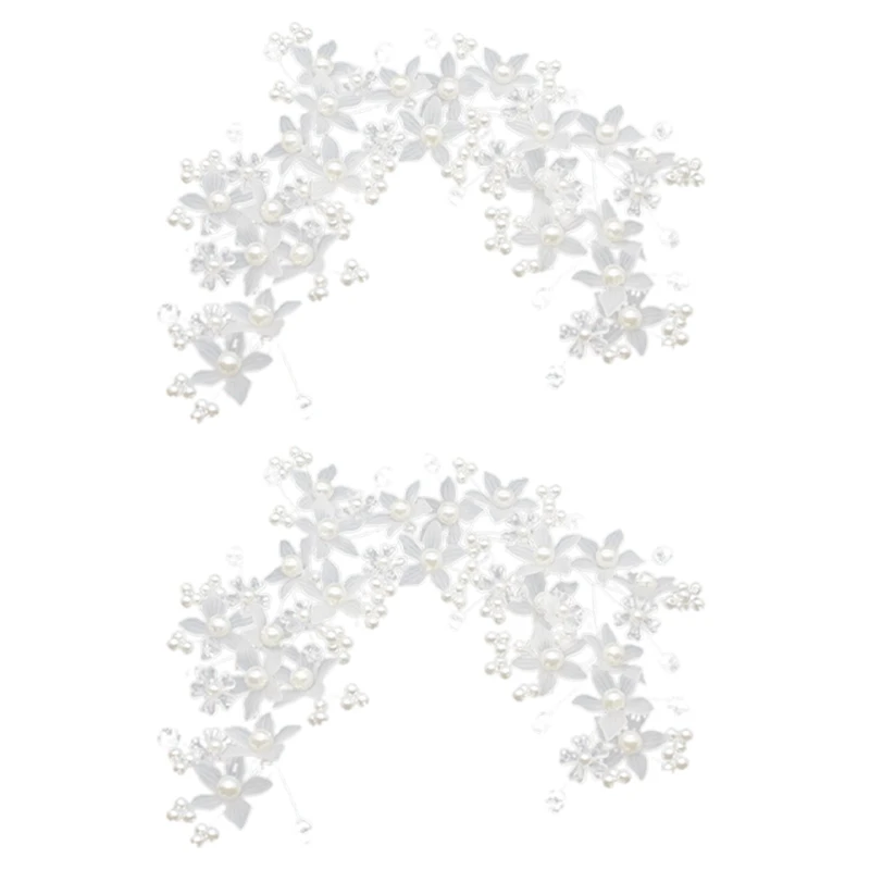 2 шт., головные уборы для подружки невесты, с белыми бусинами 
2 шт., головные уборы для подружки невесты, с белыми бусинами