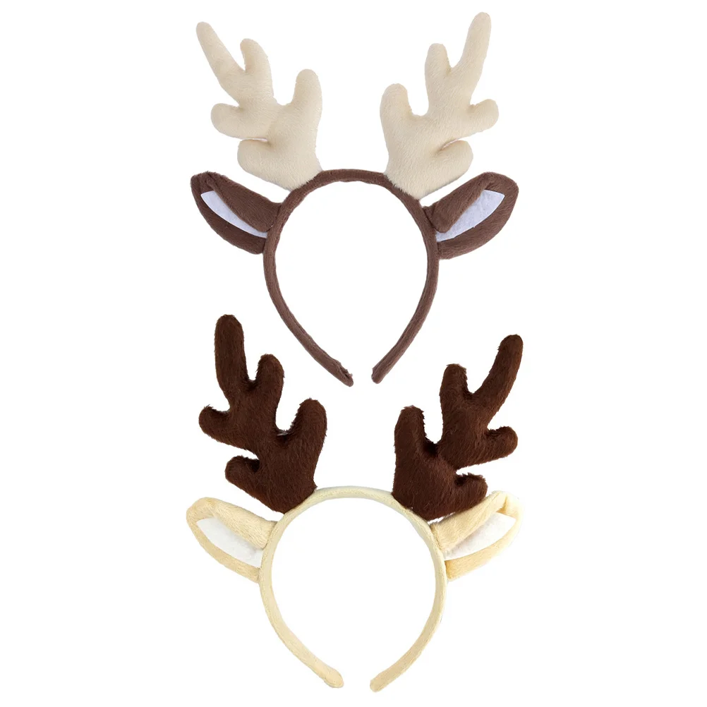 

Headband Antler Christmas Reindeer Hair Xmas Deer Headbands Antlersheadwear Kids Ears Horn Hoops Hoop Party Adults Holiday
