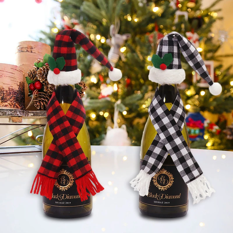 LuanQI Merry Christmas Red And Black Wine Bottle Set Xmas Gifts Noel Navidad Happy New Year 2023 Christmas Decoration For Home
LuanQI Merry Christmas Red And Black Wine Bottle Set Xmas Gifts Noel Navidad Happy New Year 2023 Christmas Decoration For Home