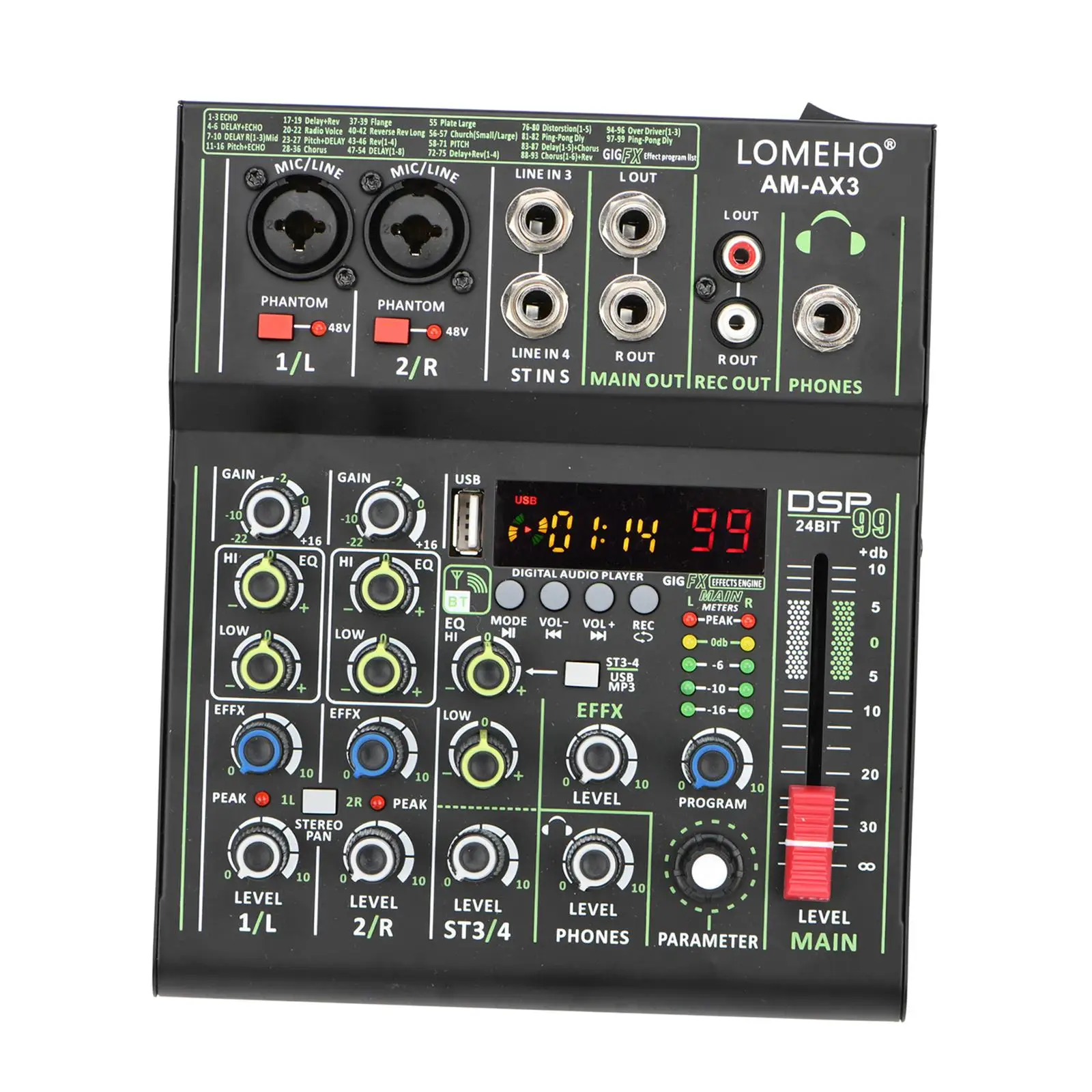 Record Podcast Audio Mixer USB Audio Interface Digital MP3 Computer Input Live Studio Audio Sound Desk System Interface Portable
Record Podcast Audio Mixer USB Audio Interface Digital MP3 Computer Input Live Studio Audio Sound Desk System Interface Portable