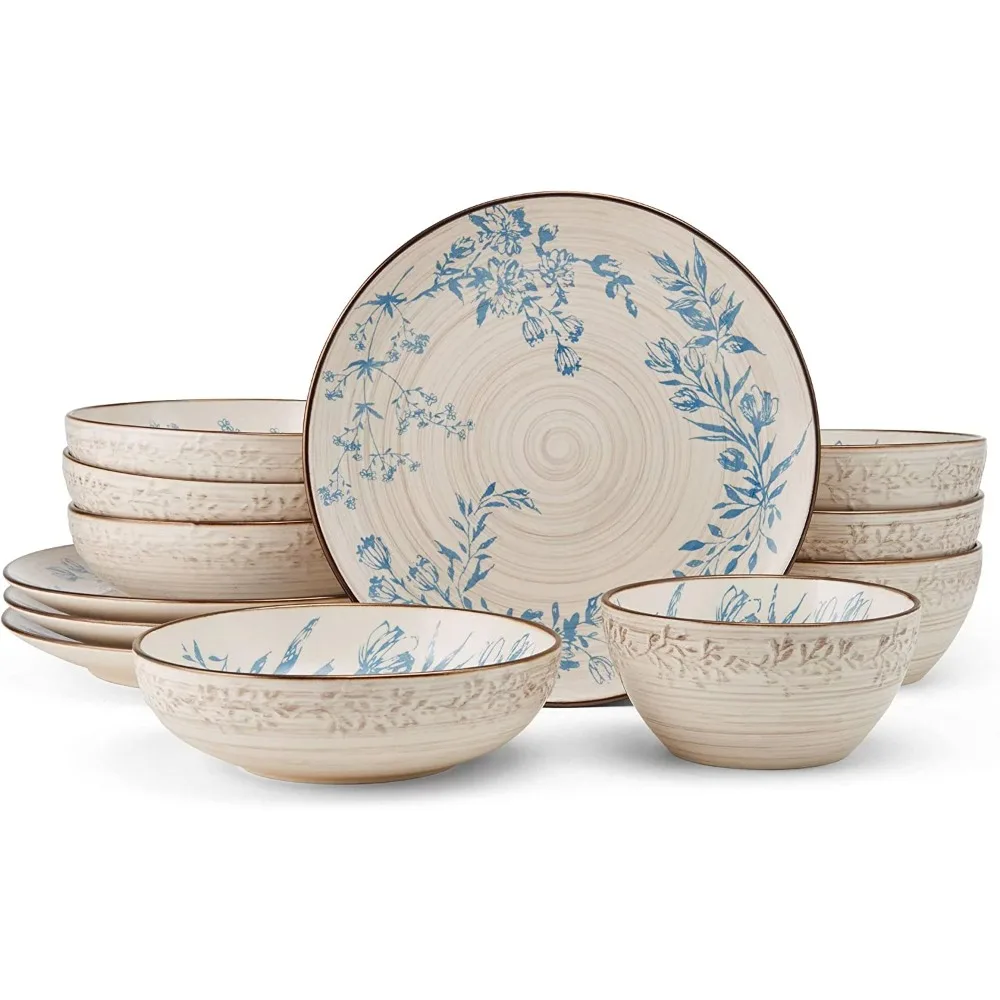 Bella 12 Piece Dinnerware Set, Service For 4, Multicolor Serving Ware Kitchen Dish Dinner Plates
Bella 12 Piece Dinnerware Set, Service For 4, Multicolor Serving Ware Kitchen Dish Dinner Plates