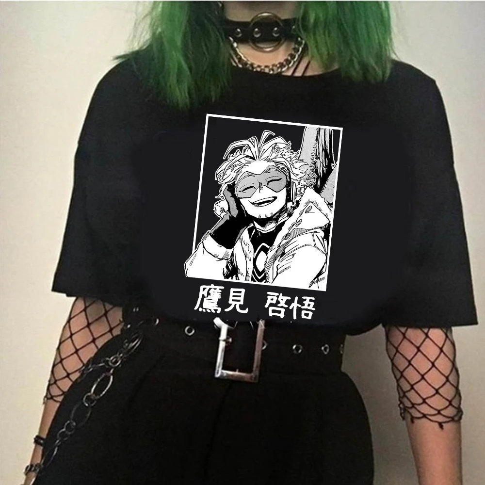 Cotton Hip Hop Women T Shirt My Hero Academia Hawks Anime Oversized T Shirt for Men/Women Clothing Streetwear Casual Unisex Tops
Cotton Hip Hop Women T Shirt My Hero Academia Hawks Anime Oversized T Shirt for Men/Women Clothing Streetwear Casual Unisex Tops