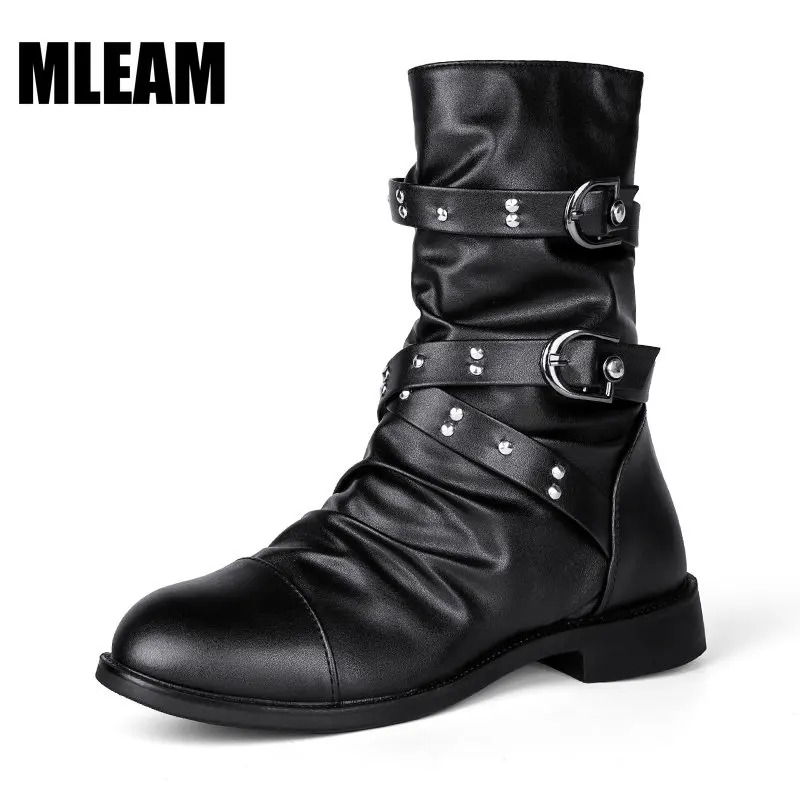 Autumn Winter Men Pointed Toe Slip on Faux Leather Boots Mens Punk Leather High Heels Shoes Zipper Botines Elegantes Mujer
Autumn Winter Men Pointed Toe Slip on Faux Leather Boots Mens Punk Leather High Heels Shoes Zipper Botines Elegantes Mujer