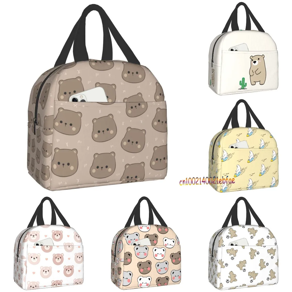 Brown Bear Kawaii Lunch Bag Travel Work Bento Box Cooler Reusable Tote Bag Picnic Boxes Insulated Lunch Bags for Women Girls
Brown Bear Kawaii Lunch Bag Travel Work Bento Box Cooler Reusable Tote Bag Picnic Boxes Insulated Lunch Bags for Women Girls