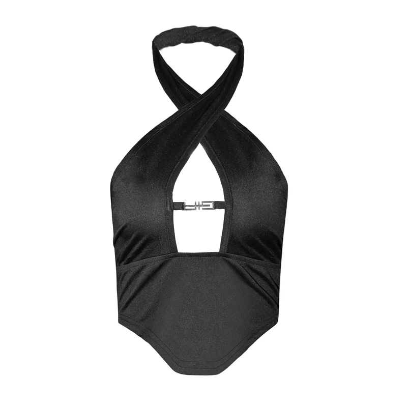 Women Sexy Backless Cut Out Vest Bandage Bra Halter Short crop tank Tops Street Club Wear Metal buckle Irregular Y2K Clothes
Women Sexy Backless Cut Out Vest Bandage Bra Halter Short crop tank Tops Street Club Wear Metal buckle Irregular Y2K Clothes