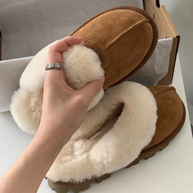 Leather and fur integrated Baotou wool slippers for women Korean flat bottom warm keeping wool slacker slippers women winter
Leather and fur integrated Baotou wool slippers for women Korean flat bottom warm keeping wool slacker slippers women winter