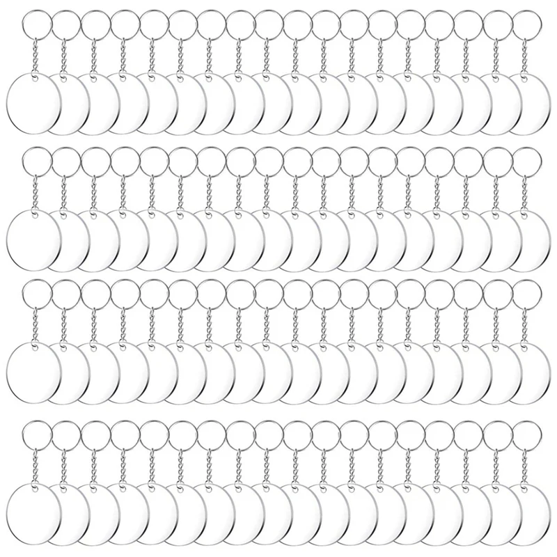 96Pcs Acrylic Transparent Circle Discs Set Key Chains Clear Round Acrylic Keychain Blanks Keychain For DIY
96Pcs Acrylic Transparent Circle Discs Set Key Chains Clear Round Acrylic Keychain Blanks Keychain For DIY
