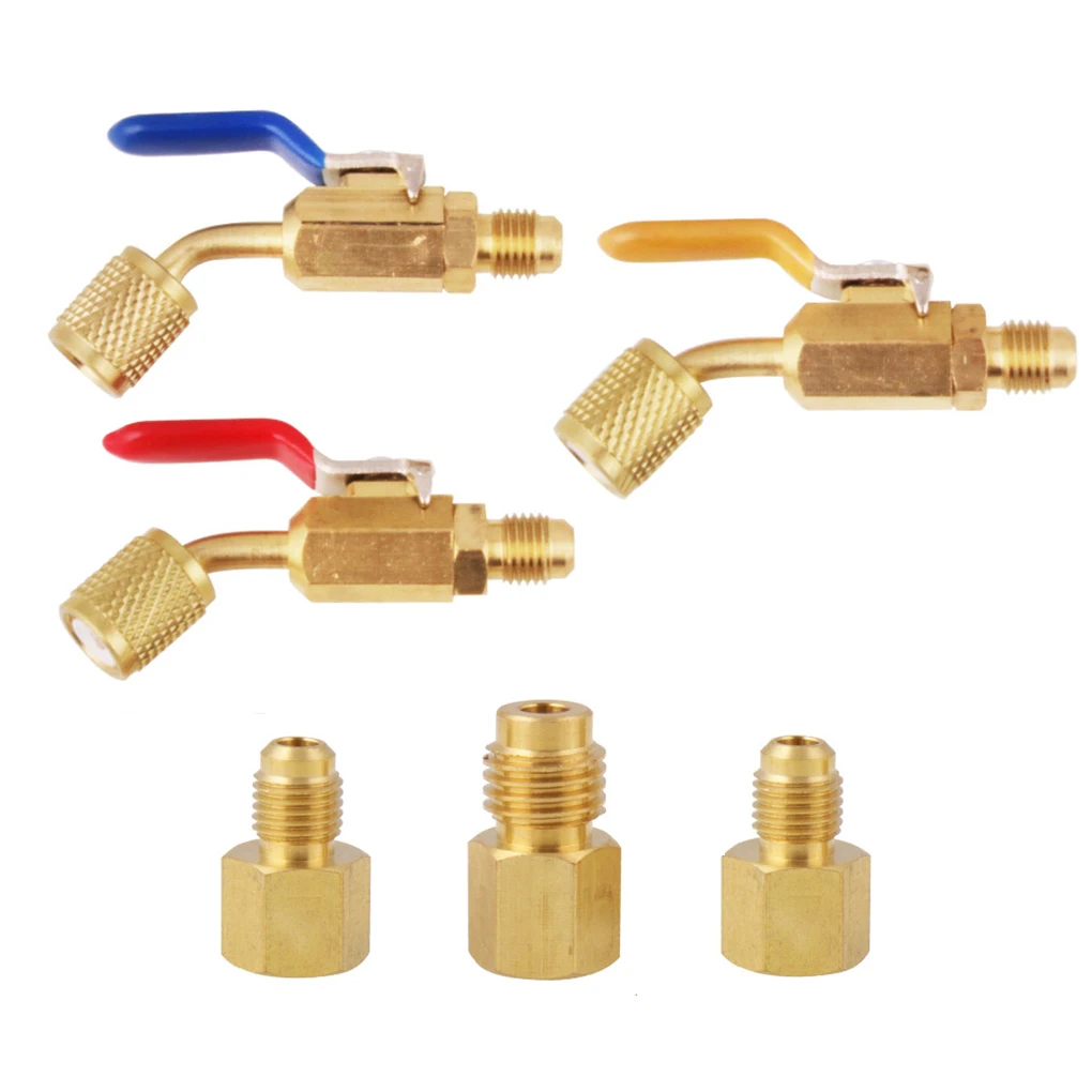 6 шт., компактный шаровой адаптер для бака хладагента, R134A 6014
6 шт., компактный шаровой адаптер для бака хладагента, R134A 6014