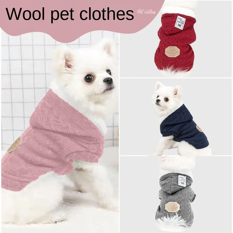 New pet clothes Fall/winter dog sweater dress Accessories small hooded knitted cat clothes pet supplies 
New pet clothes Fall/winter dog sweater dress Accessories small hooded knitted cat clothes pet supplies