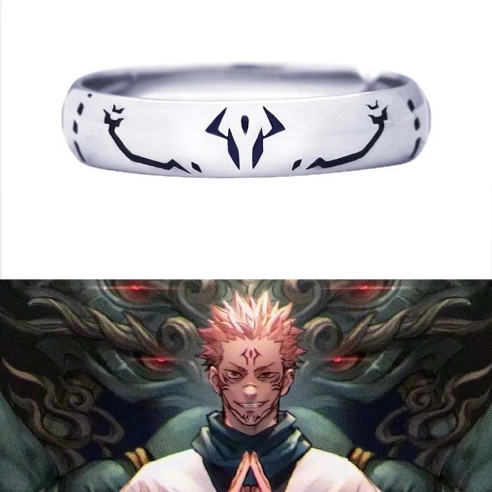 Anime Jujutsu Kaisen King of The Curse Yuji Itadori Rings for Man and Woman Unique Open Impression Ring Cosplay Jewelry
Anime Jujutsu Kaisen King of The Curse Yuji Itadori Rings for Man and Woman Unique Open Impression Ring Cosplay Jewelry
