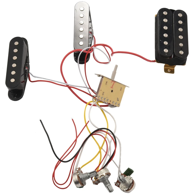 ST Electric Guitar Pickup предварительно смонтированный монтажный жгут 5-полосный переключатель 2T 1V Control SSH Pickup
ST Electric Guitar Pickup предварительно смонтированный монтажный жгут 5-полосный переключатель 2T 1V Control SSH Pickup