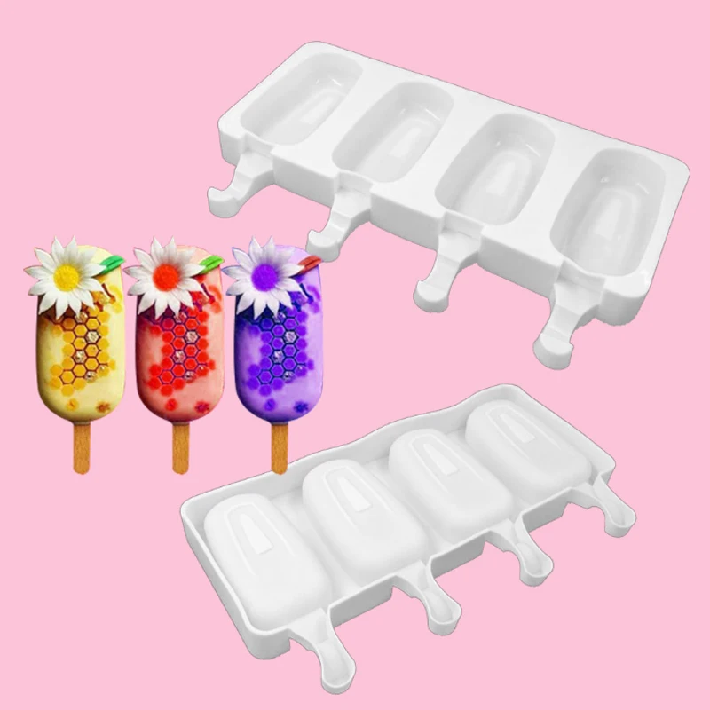 4 Grids Ice Lolly Moulds Food Grade Homemade Juice Dessert Maker Popsicle Mold Ice Cream Molds Kitchen Accessories Silicone
4 Grids Ice Lolly Moulds Food Grade Homemade Juice Dessert Maker Popsicle Mold Ice Cream Molds Kitchen Accessories Silicone