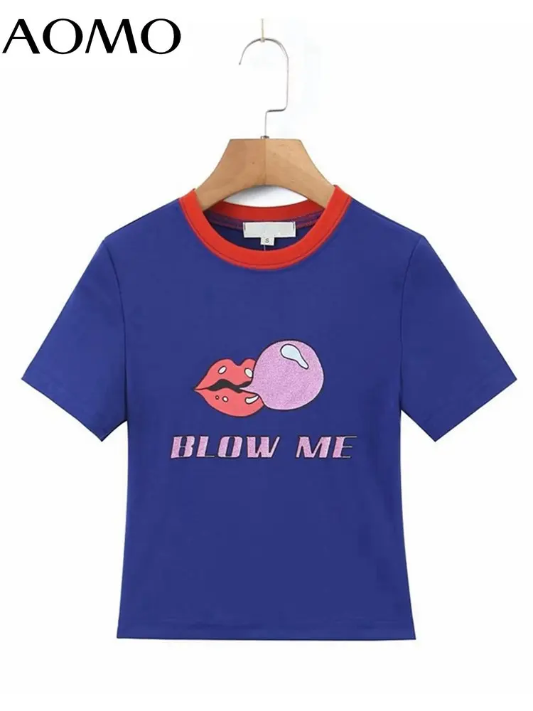 Женская футболка с коротким рукавом, круглым вырезом и принтом 
Женская футболка с коротким рукавом, круглым вырезом и принтом