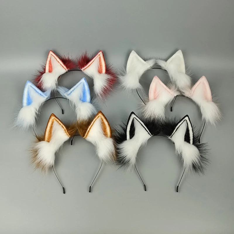 for Cat Ear Headband Faux Fur Wolf Ears Animal Hair Hoop Cosplay for Cat Fur Ear Hair Hoops Night Party Anime L
for Cat Ear Headband Faux Fur Wolf Ears Animal Hair Hoop Cosplay for Cat Fur Ear Hair Hoops Night Party Anime L