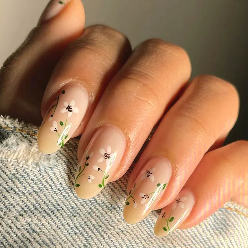 24Pcs/Set False Nail Vintage flower Fake Nail Tips Full Cover Acrylic False Nails Decoration For Nail Tip Beauty
24Pcs/Set False Nail Vintage flower Fake Nail Tips Full Cover Acrylic False Nails Decoration For Nail Tip Beauty