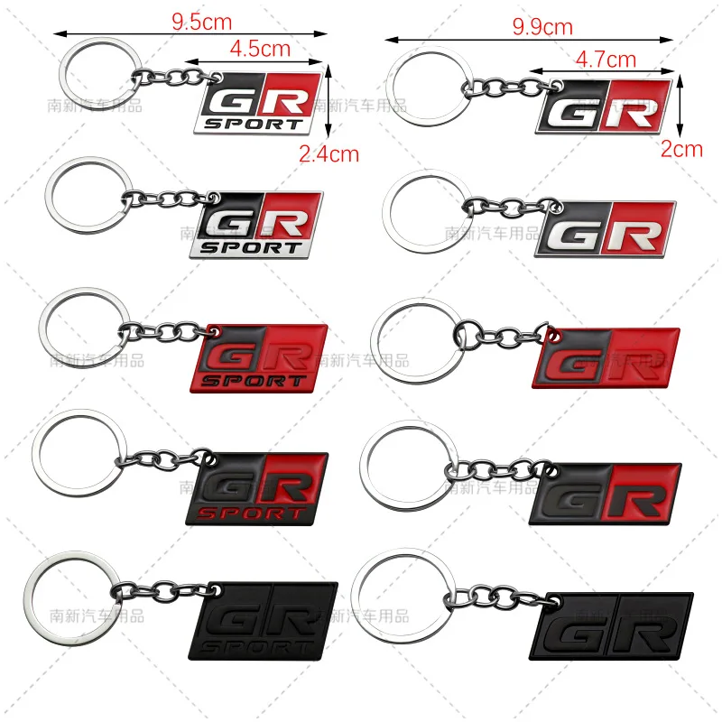 

Car Metal GR Sport Logo Key Rings Pendant For Toyota Corolla Camry Sienna Prius RAV4 CHR Yaris Hilux Auris Supra Keychain Holder