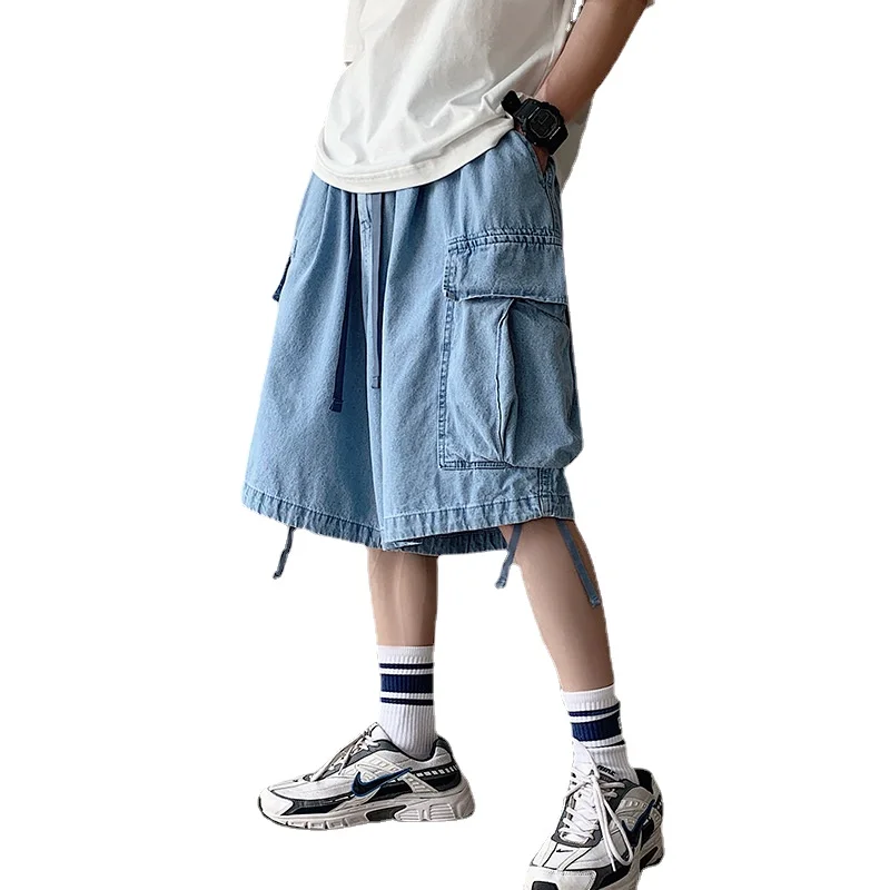 Wholesale 2022 Work Shorts Man Wear Loose Straight Capris Summer Fashion Pants Hong Kong Style Trousers Men Blue Baggy Jeans
Wholesale 2022 Work Shorts Man Wear Loose Straight Capris Summer Fashion Pants Hong Kong Style Trousers Men Blue Baggy Jeans