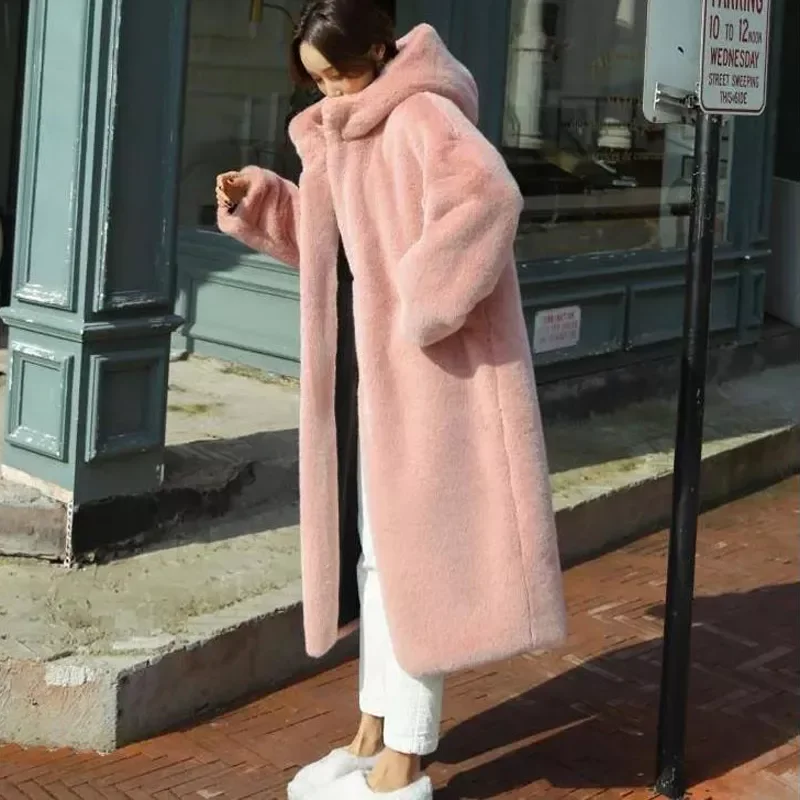 New Women Winter Faux Fur Coat Hooded Long Fur Coats Thick Warm Female Plush Plus Size Loose OverCoat
New Women Winter Faux Fur Coat Hooded Long Fur Coats Thick Warm Female Plush Plus Size Loose OverCoat