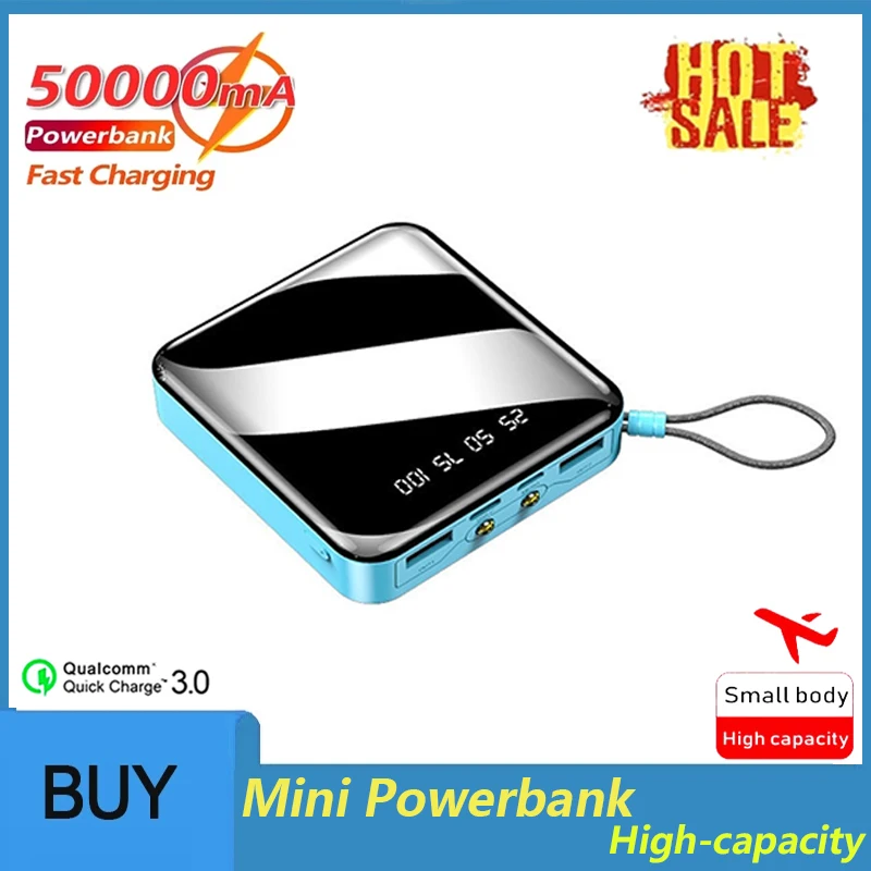 50000mAh Fast Charging Mini One-way Power Bank with LED Flashlight Digital Display Portable External Battery for Xiaomi IPhone
50000mAh Fast Charging Mini One-way Power Bank with LED Flashlight Digital Display Portable External Battery for Xiaomi IPhone