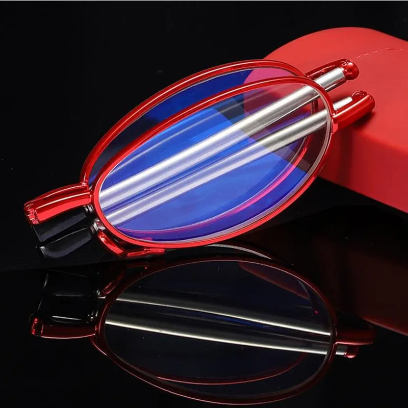 Portable Anti-blue Light Reading Glasses Men Women Folding Presbyopia Eyeglasses with Case Unisex Small Rotation Glasses
Portable Anti-blue Light Reading Glasses Men Women Folding Presbyopia Eyeglasses with Case Unisex Small Rotation Glasses