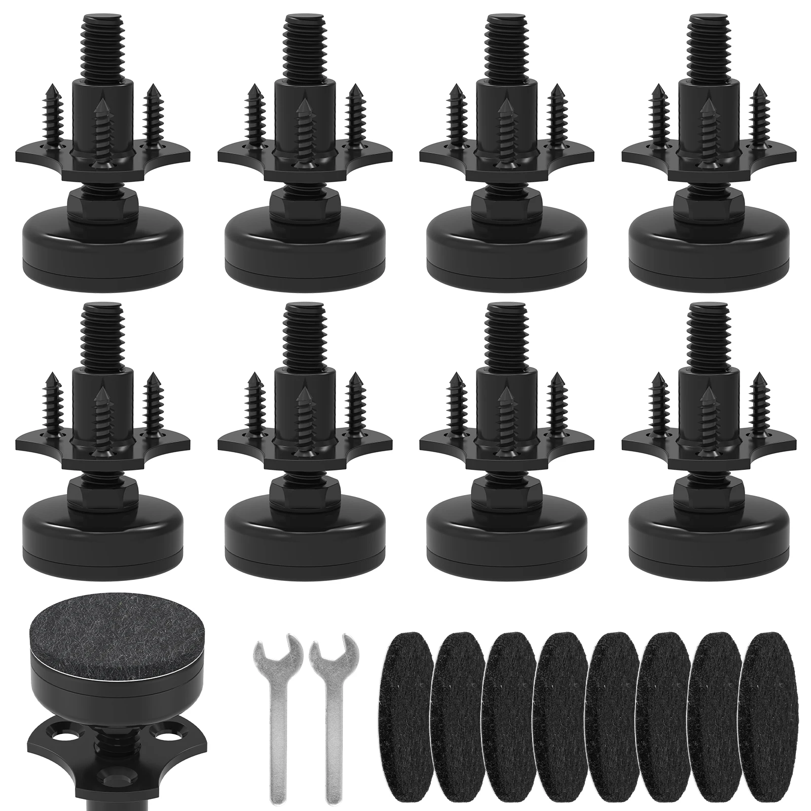 8 шт., регулируемые ножки для мебели, из углеродистой стали
8 шт., регулируемые ножки для мебели, из углеродистой стали