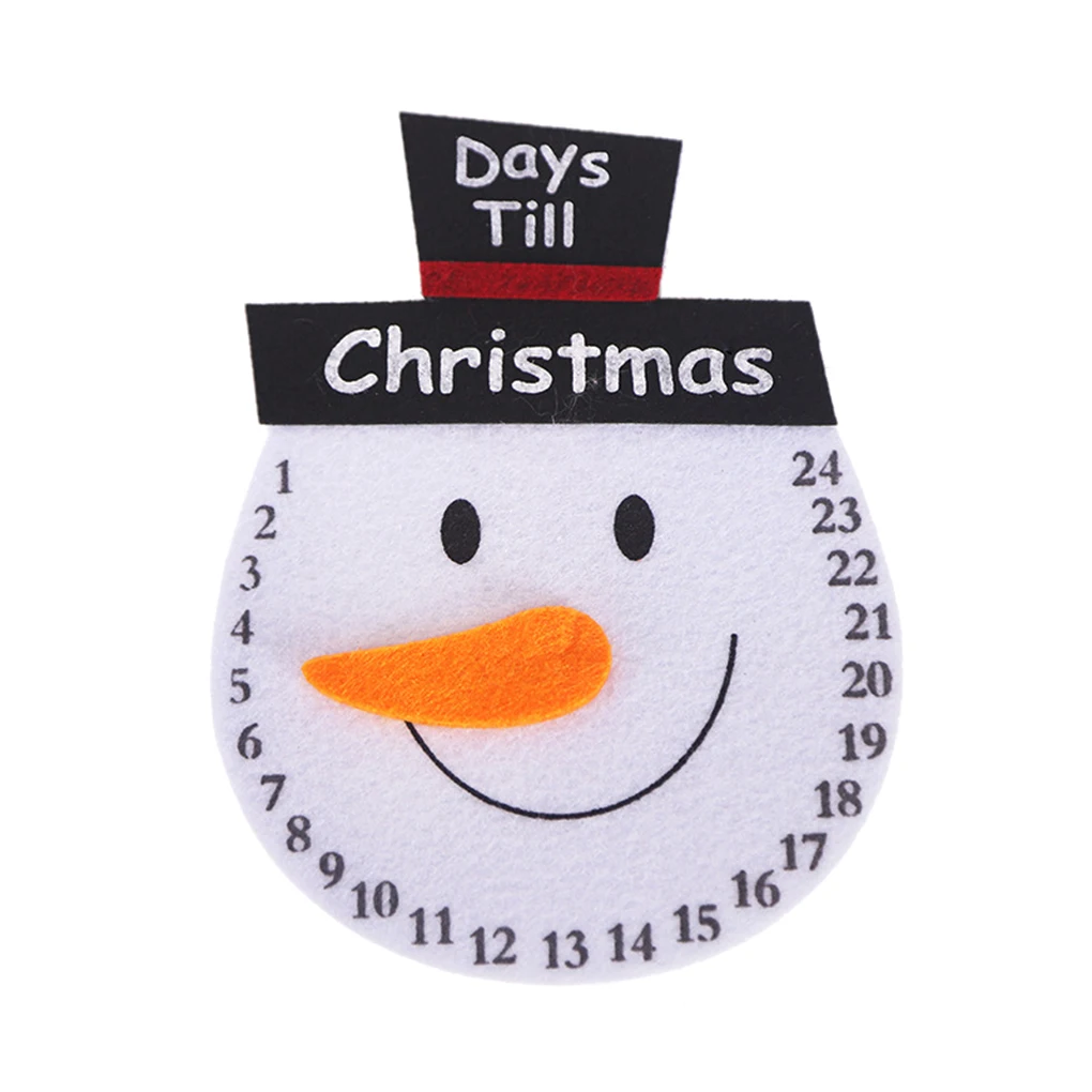 Christmas Non-Woven Snowman Christmas Advent Countdown Clock Refrigerator Sticker Calendars Holiday Home DIY Hanging Decorations
Christmas Non-Woven Snowman Christmas Advent Countdown Clock Refrigerator Sticker Calendars Holiday Home DIY Hanging Decorations