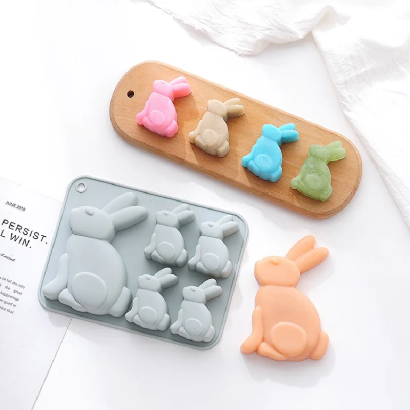 

Bunny Silicone Cake Mold DIY Rabbit Cake Baking Tray Ice Cube Pudding Jelly Making Mold Kitchen Tool Easter Party Decoration