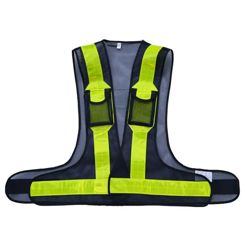 Светоотражающий Жилет высокой видимости, V-образный защитный жилет, защитный светоотражающий жилет для езды на велосипеде в ночное время 
Светоотражающий Жилет высокой видимости, V-образный защитный жилет, защитный светоотражающий жилет для езды на велосипеде в ночное время