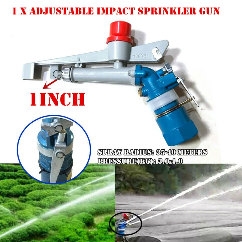 1 Inch Impact Sprinkler 360 ° Accessory Irrigation Spray Replacement Tool Garden Irrigation Long Spray Distance Sprinkler Head
1 Inch Impact Sprinkler 360 ° Accessory Irrigation Spray Replacement Tool Garden Irrigation Long Spray Distance Sprinkler Head