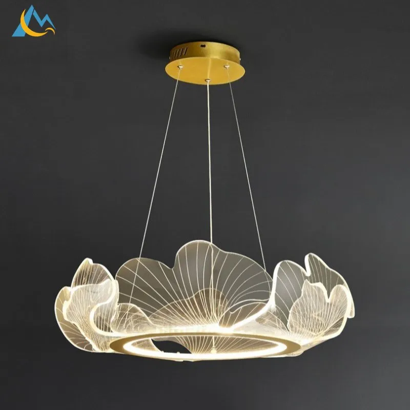 Modern Simple Highlight Acrylic LED Chandelier Dining Room Bedroom Pendant Light Study Living Room Decor Lotus Leaf Pendant Lamp
Modern Simple Highlight Acrylic LED Chandelier Dining Room Bedroom Pendant Light Study Living Room Decor Lotus Leaf Pendant Lamp
