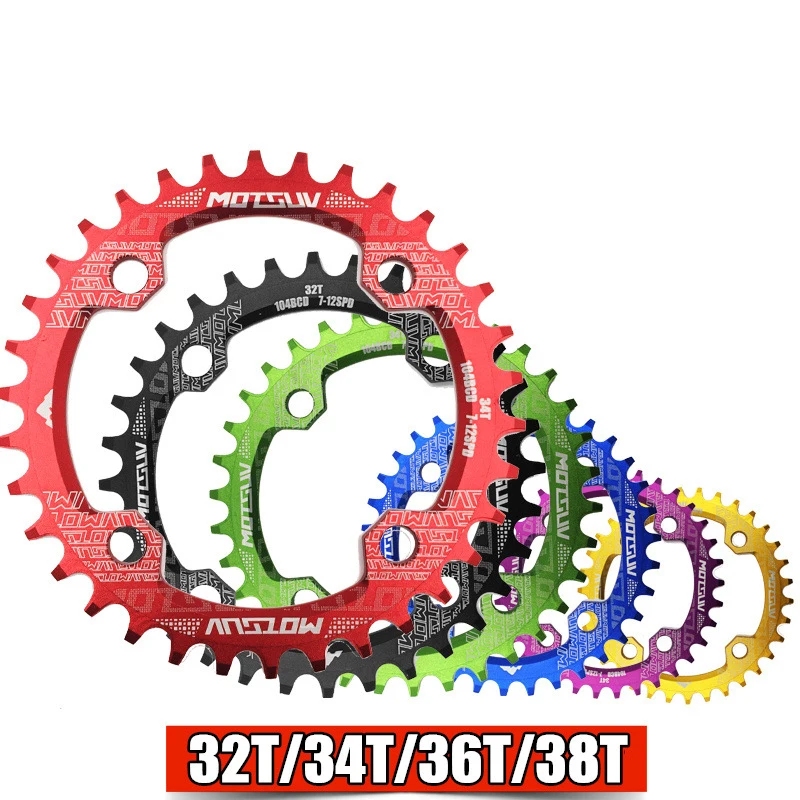 104BCD Round Narrow Wide Chainring Mtb Mountain Bike Bicycle 104bcd 32t 34t 36t 38t Crankset Tooth Plate Parts 104 BCD
104BCD Round Narrow Wide Chainring Mtb Mountain Bike Bicycle 104bcd 32t 34t 36t 38t Crankset Tooth Plate Parts 104 BCD