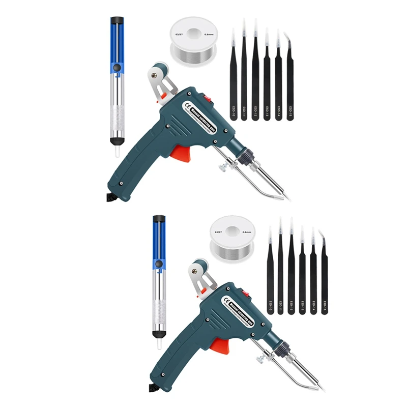 60W Electric Soldering Iron Set Kit Handheld Internal Heating Automatically Send Tin Welding Gun Repair Tools US Plug
60W Electric Soldering Iron Set Kit Handheld Internal Heating Automatically Send Tin Welding Gun Repair Tools US Plug