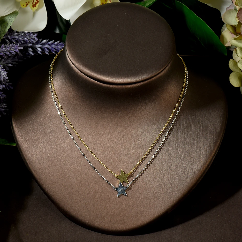 Fashion New Fashion Five Star Shape Double Layer Chain Necklace Pendants Women Accessories Female Jewelry Dress Party Gifts P53
Fashion New Fashion Five Star Shape Double Layer Chain Necklace Pendants Women Accessories Female Jewelry Dress Party Gifts P53