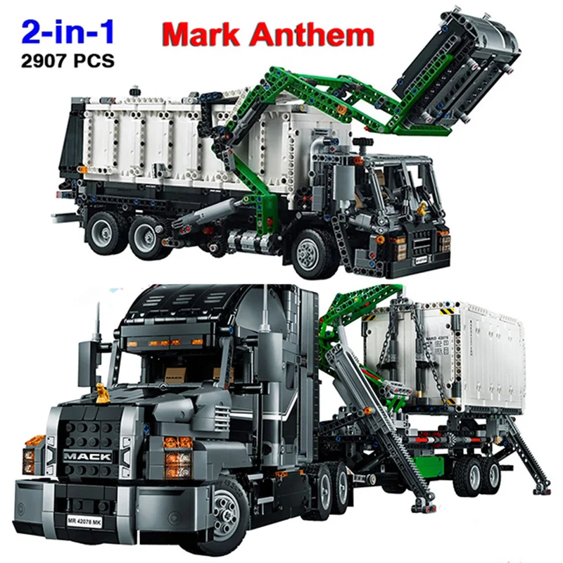 2-in-1 Mark Anthem LR Garbage Compatible 42078 20076 Truck CAR Building Blocks Bricks Automobile Kid Christmas Birthday Gift Toy
2-in-1 Mark Anthem LR Garbage Compatible 42078 20076 Truck CAR Building Blocks Bricks Automobile Kid Christmas Birthday Gift Toy