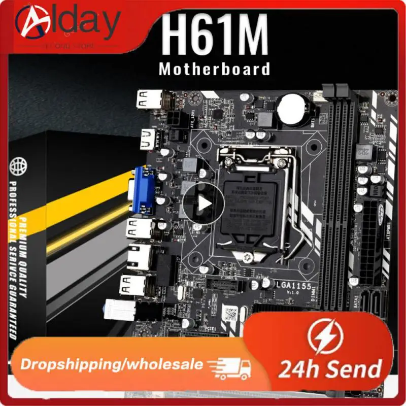 

Usb Vga + Hdml Adapter 16gb Riser Card Intel H61 Chipset Lga 1155 Motherboard Intel Motherboards 5.1 Sound Channel Ddr3 Slot