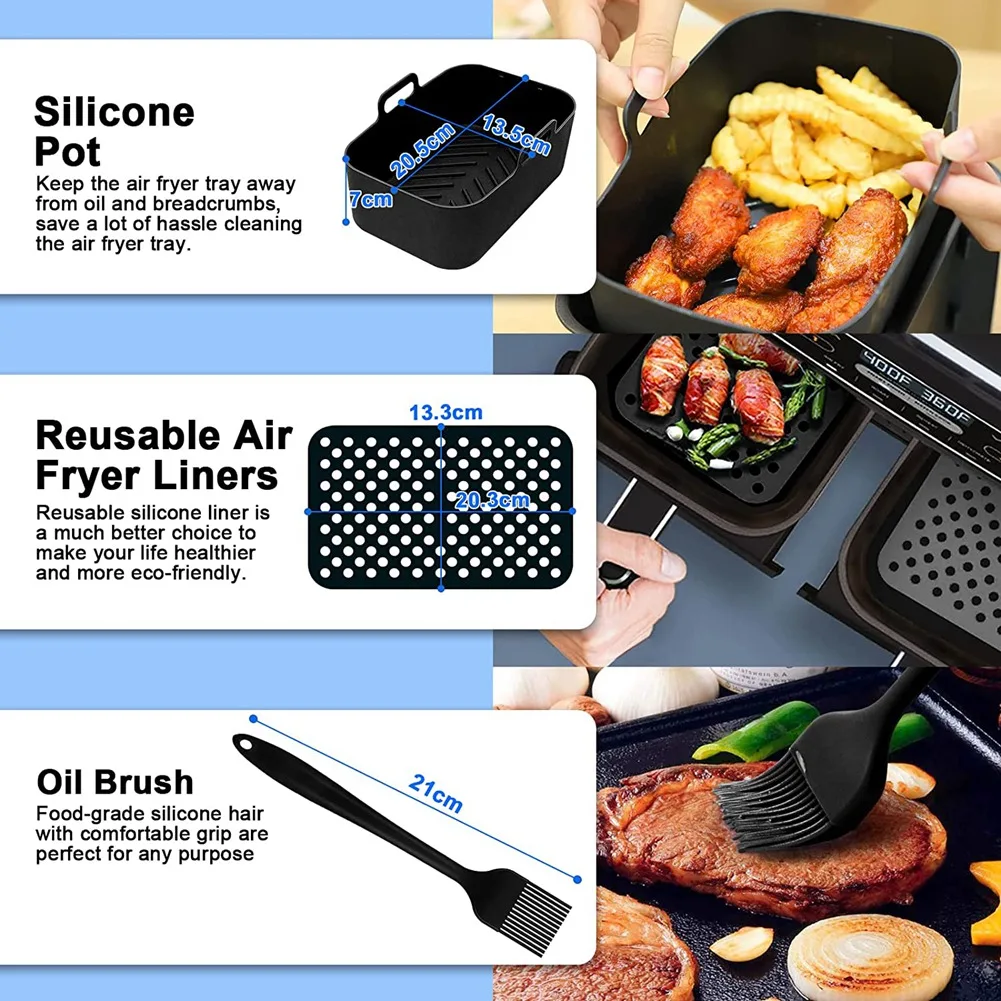 6PCS Double Basket AirFryer Parts for Ninja Foodi AF300UK AF400UK, Tower T17088, Instant Salter Dual Zone Deep 7.6L-9.6L
6PCS Double Basket AirFryer Parts for Ninja Foodi AF300UK AF400UK, Tower T17088, Instant Salter Dual Zone Deep 7.6L-9.6L
