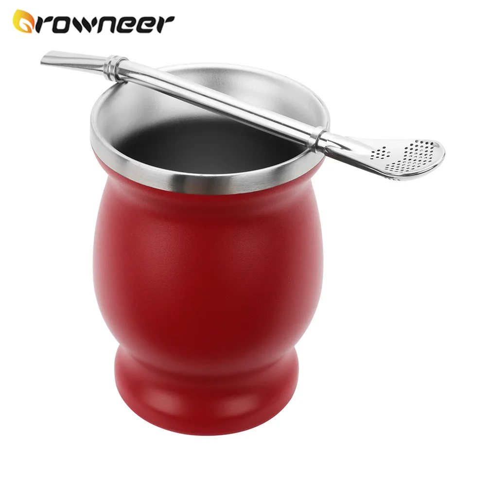 Double-Wall Yerba Mate Gourd Set Stainless Steel Mate Tea Cup and Bombilla Set Includes Yerba Mate Gourd (Cup) with One Bombilla
Double-Wall Yerba Mate Gourd Set Stainless Steel Mate Tea Cup and Bombilla Set Includes Yerba Mate Gourd (Cup) with One Bombilla