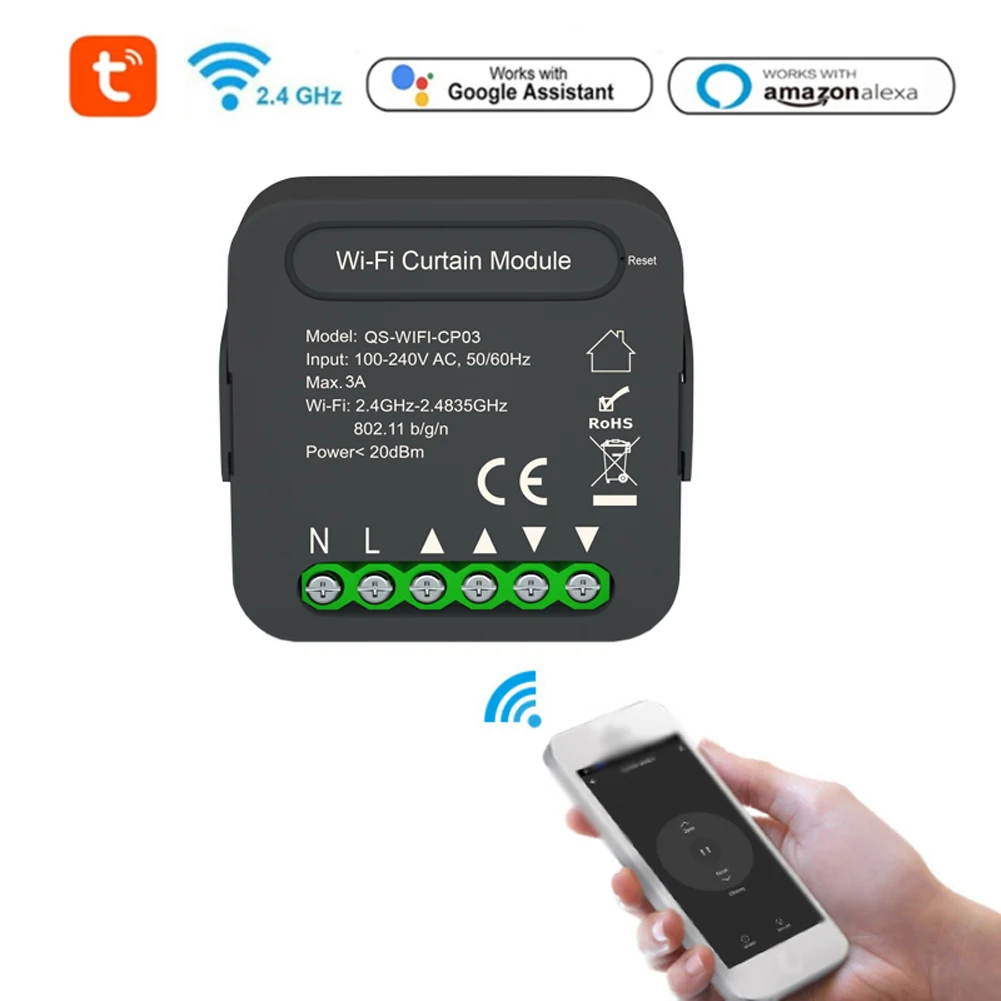 QS-WIFI-CP03 Tuya WiFi Интеллектуальный модуль штор домашний модуль модификации штор автоматический модуль работает с Alexa Google
QS-WIFI-CP03 Tuya WiFi Интеллектуальный модуль штор домашний модуль модификации штор автоматический модуль работает с Alexa Google