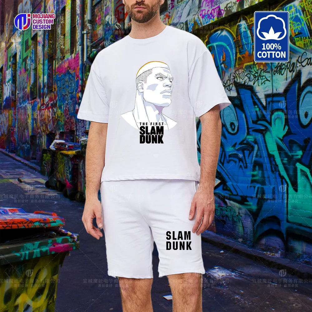 Slam Dunk Print Tracksuit Men Sports Suit Pure Cotton T Shirt Shorts 2 Piece Set Japanese Anime Charactor Sportswear Workout
Slam Dunk Print Tracksuit Men Sports Suit Pure Cotton T Shirt Shorts 2 Piece Set Japanese Anime Charactor Sportswear Workout