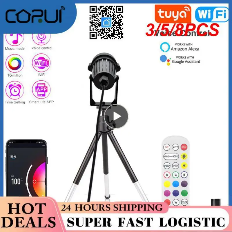 3/5/8PCS Tripod Rainbow Projector Lamp App Control 6w Light Atmosphere Voice Control Smart Project Light Tuya Rgb 5v/1a
3/5/8PCS Tripod Rainbow Projector Lamp App Control 6w Light Atmosphere Voice Control Smart Project Light Tuya Rgb 5v/1a