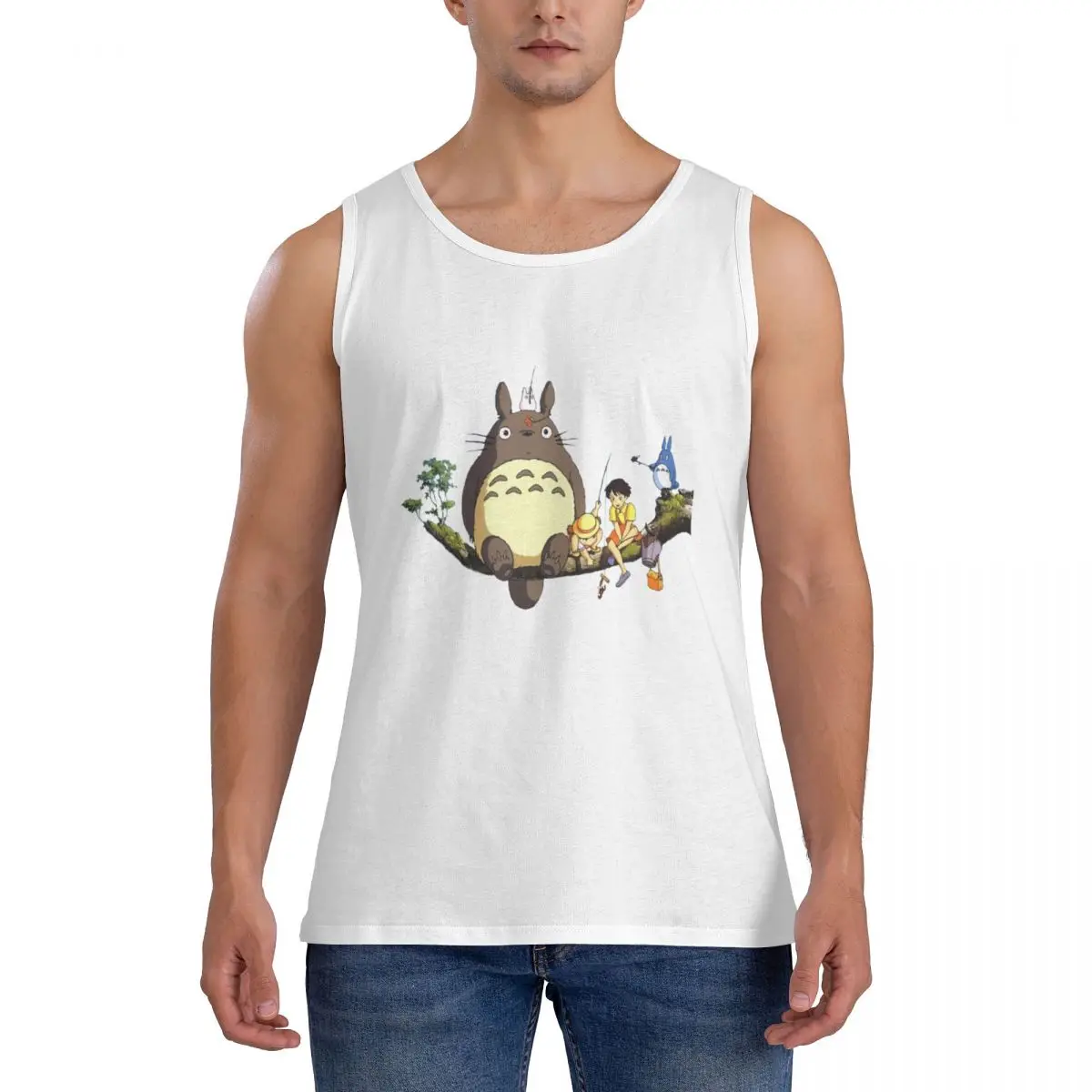 Жилет Totoro для трёх друзей, мужская рубашка для фитнеса, винтажный жилет из чистого хлопка для тренажерного зала с принтом
Жилет Totoro для трёх друзей, мужская рубашка для фитнеса, винтажный жилет из чистого хлопка для тренажерного зала с принтом