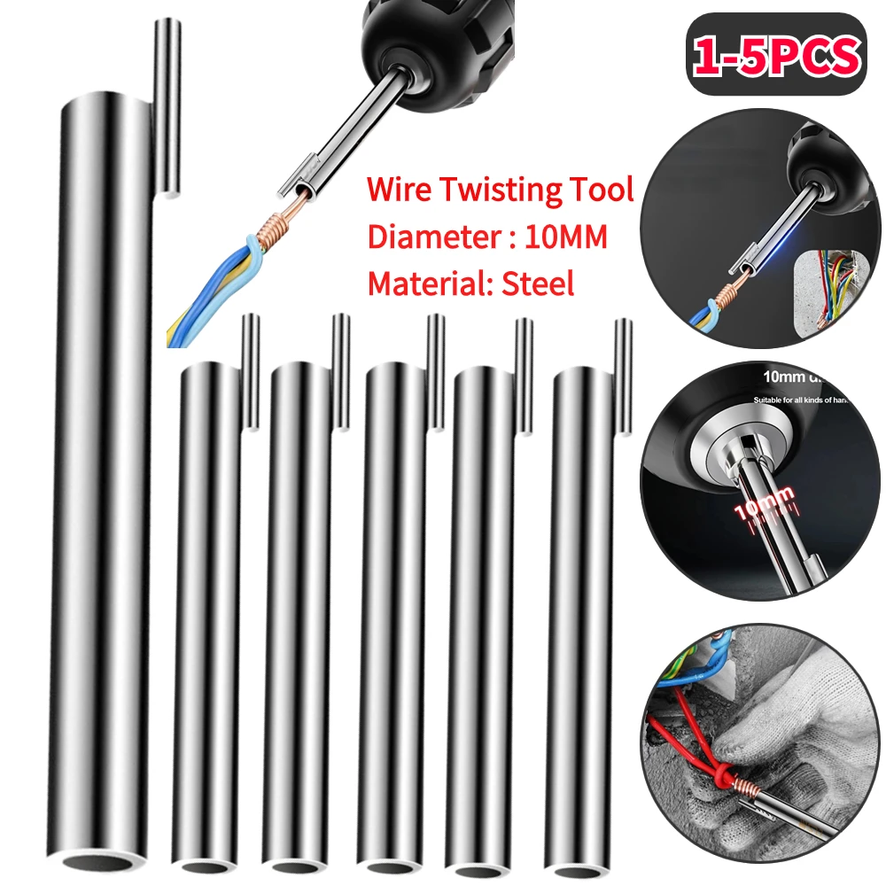 1-5pcs Wire Connector for Electrician Quickly Wire Twister 1-5 Way Wire 10mm Twister for Power Drill Drivers Wire Twisting Tools
1-5pcs Wire Connector for Electrician Quickly Wire Twister 1-5 Way Wire 10mm Twister for Power Drill Drivers Wire Twisting Tools