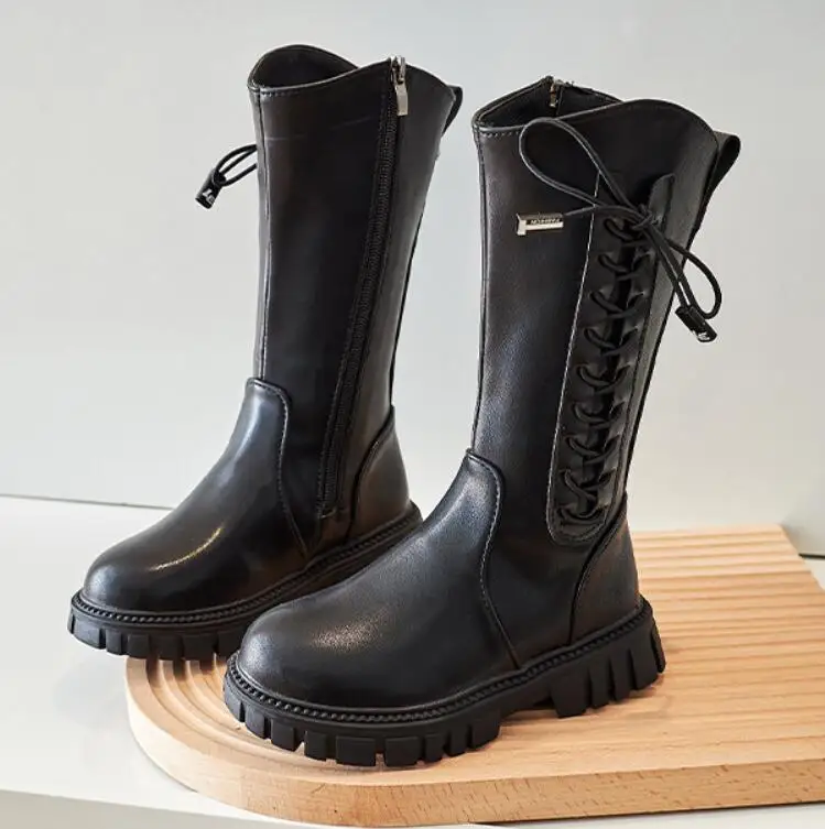 Boys Simple Long Boots Korean Style Children's Fashion Casual Non-slip Leather Side Zipper Girls Boots Autumn New Snow Boots
Boys Simple Long Boots Korean Style Children's Fashion Casual Non-slip Leather Side Zipper Girls Boots Autumn New Snow Boots