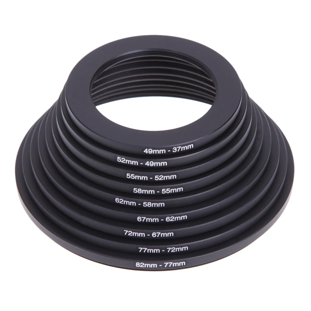 18pcs 37-82mm Metal Photography Step Up Down Filter Adapter Set Accessories Camera Lightweight Converter Easy Use Lens For Nikon
18pcs 37-82mm Metal Photography Step Up Down Filter Adapter Set Accessories Camera Lightweight Converter Easy Use Lens For Nikon