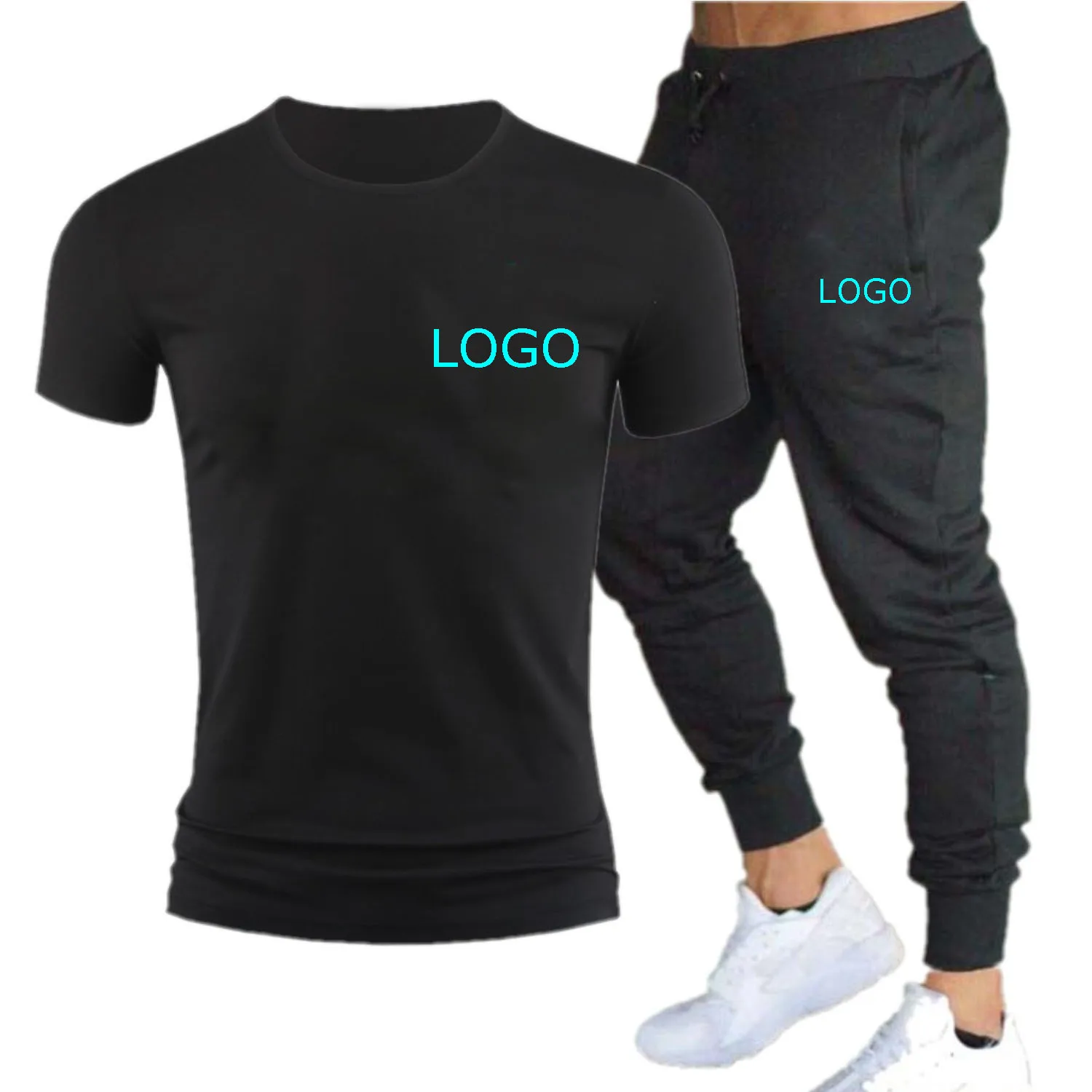 Fashion Summer New Men's T-Shirt Custom Logo Casual Trend High Quality Cotton Men's Short Sleeve + Trousers Suit 2-Piece Set 
Fashion Summer New Men's T-Shirt Custom Logo Casual Trend High Quality Cotton Men's Short Sleeve + Trousers Suit 2-Piece Set