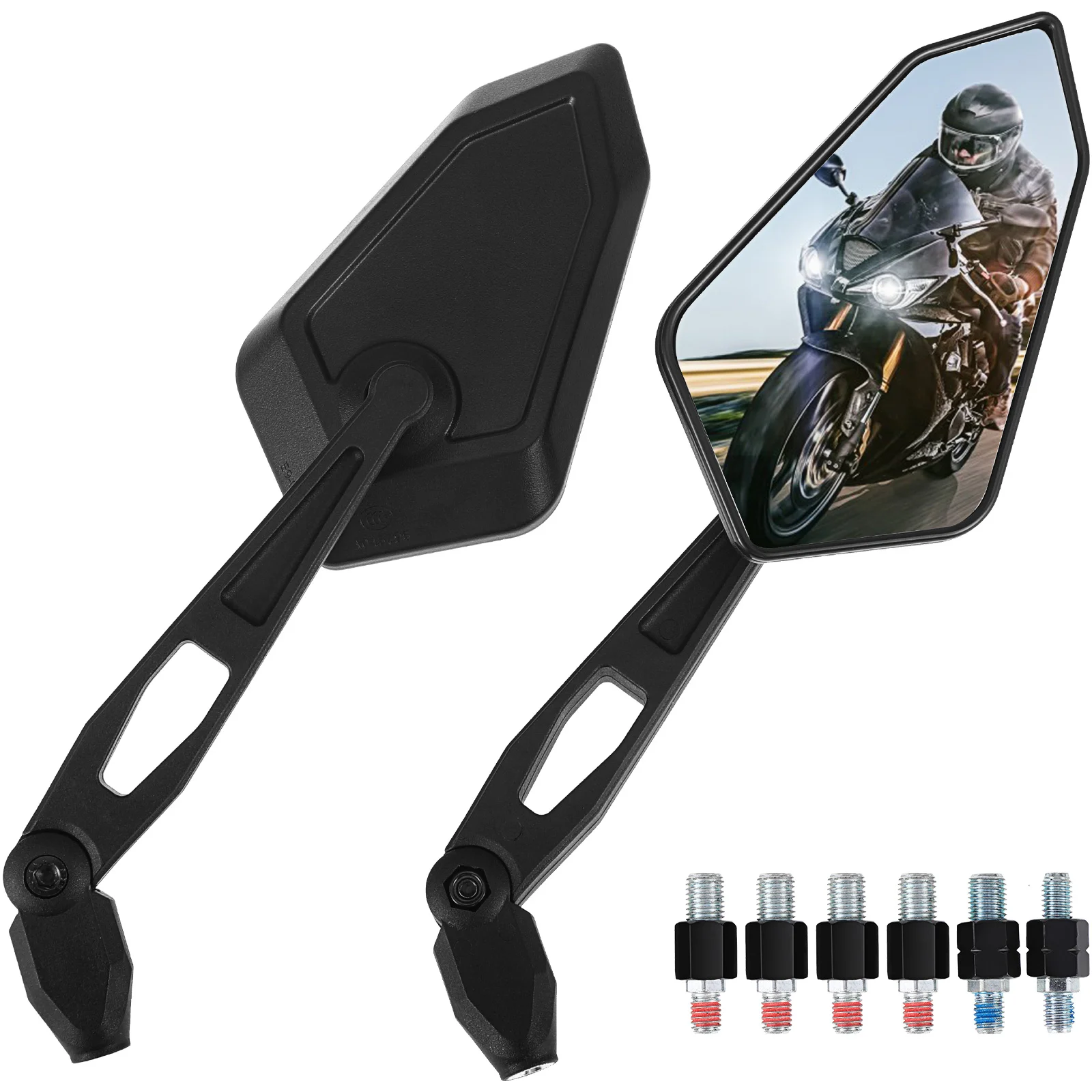 Motorcycle Rear View Side Mirrors Adjustable Rearview Scooter Handlebar Mount Replacement
Motorcycle Rear View Side Mirrors Adjustable Rearview Scooter Handlebar Mount Replacement